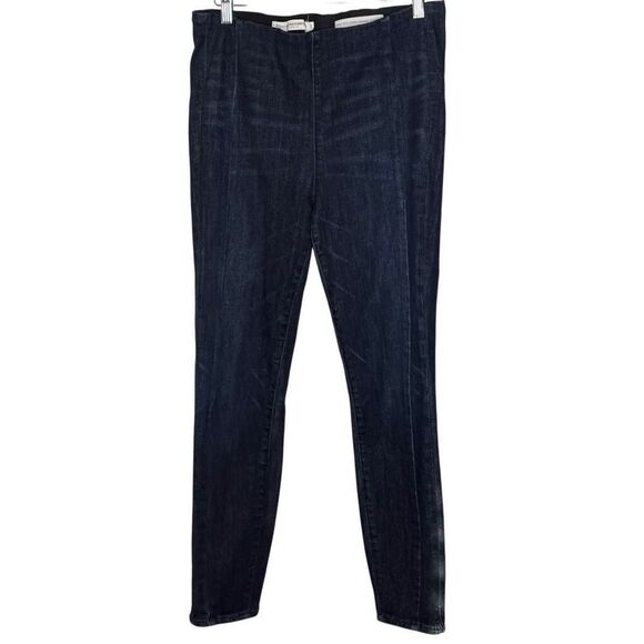 Pilcro and the Letterpress High Rise Pull On Elastic Waist Dark Wash Denim Leggi - Picture 1 of 9